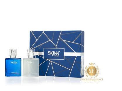 Skinn By Titan Raw And Verge Eau De Perfumes For Men Edp Perfume Spray 25ml X 2 Nos