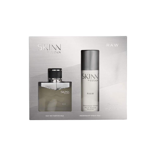 Skinn By Titan Men's Raw Coffret Flüssigparfümspray und Deodorant, 125 ml