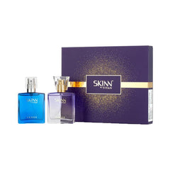 Skinn By Titan Mini-Geschenkset für Männer und Frauen, Eau de Toilette, Parfümspray „Verge“ 25 ml und „Sheer“ 25 ml