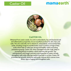 Mamaearth Castor Oil for Healthier Skin,Hair and Nails with 100% Pure and Natural Cold-Pressed Oil 150ml