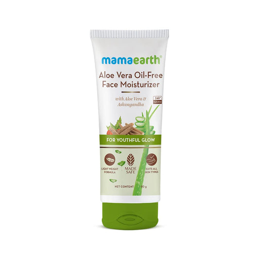 Mamaearth Aloe Vera Oil-Free Face Moisturizer with Aloe Vera & Ashwagandha for a Youthful Glow 80g