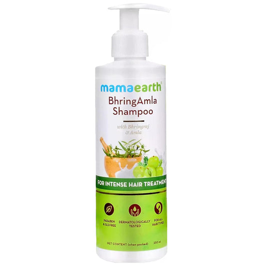 Mamaearth BhringAmla Shampoo with Bhringraj and Amla for Intense Hair Treatment 250ml