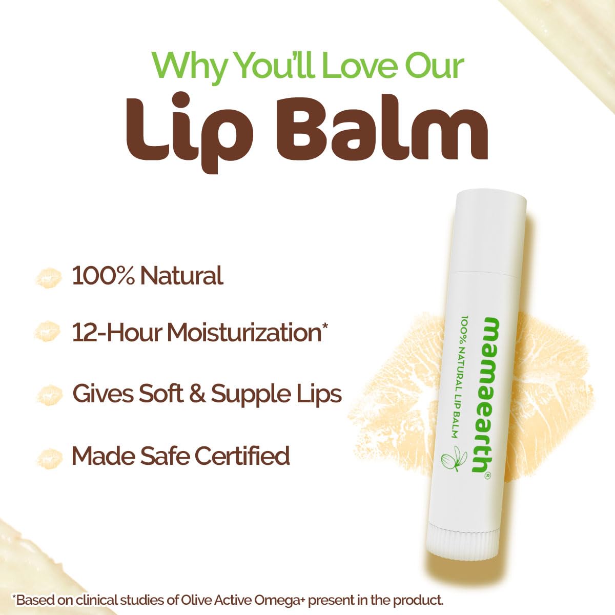 Mamaearth Nourishing 100% Natural Lip Balm with Vitamin E 4g
