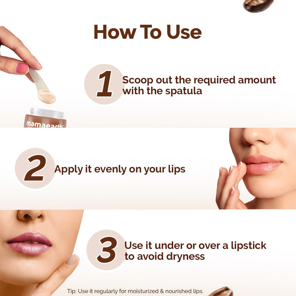 Mamaearth Cocoa Moisture Therapy Lip Balm with Cocoa Butter & Coffee 15g