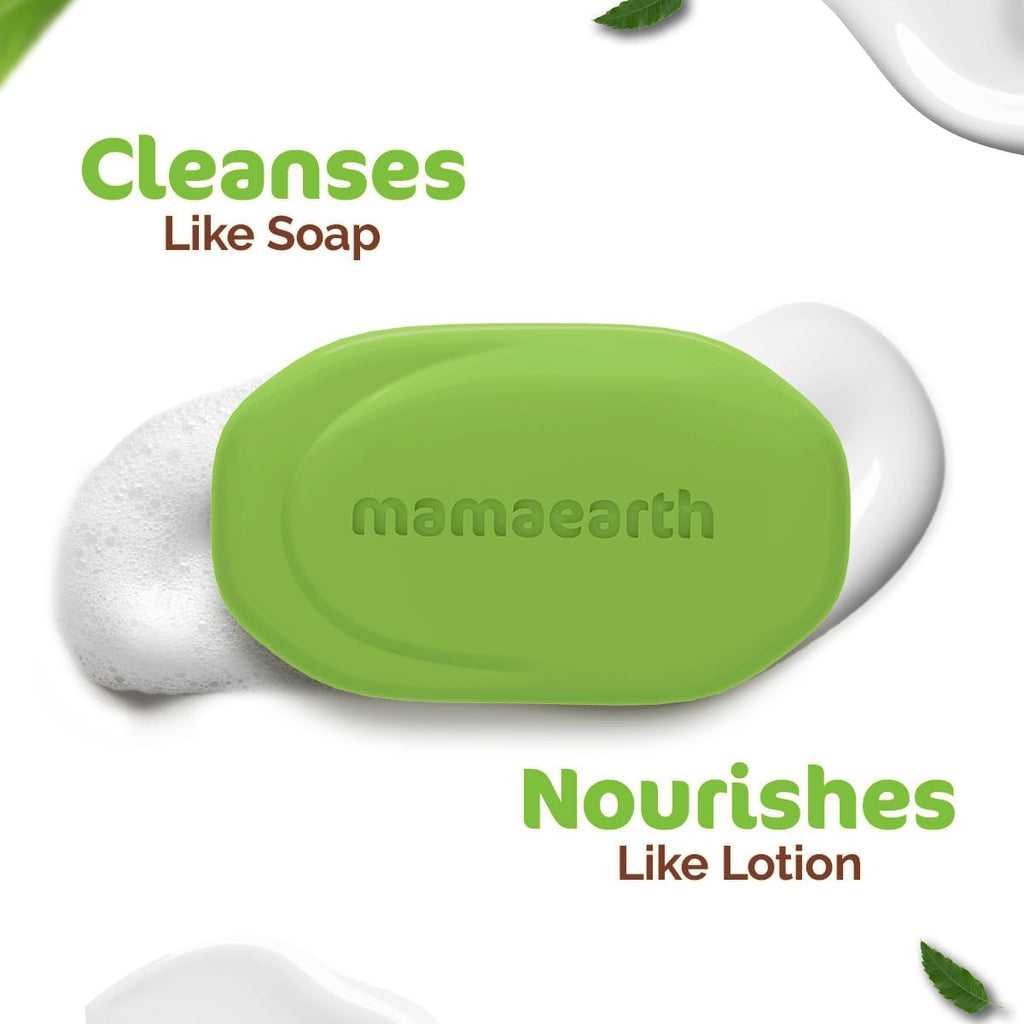 Mamaearth Neem Moisturizing Lotion Soap with Neem & Tea Tree 125g Pack Of 4