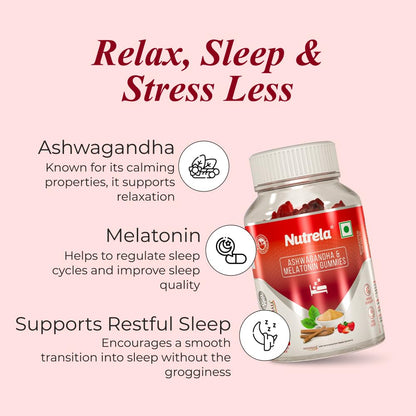 Patanjali Nutrela Ashwagandha &amp; Melatonin Gummibärchen mit Mischgeschmack 90g