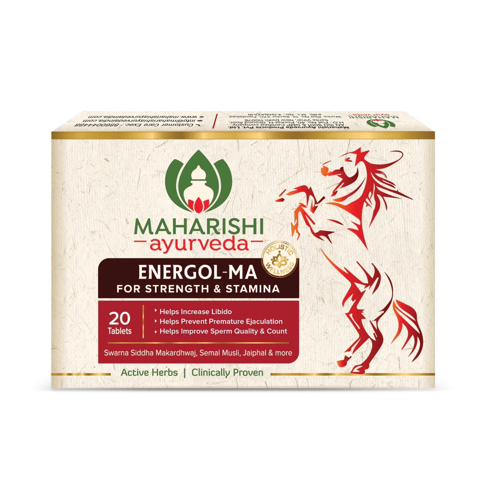 Maharishi Ayurveda Energol MA For Men's Reproductive Care 500mg 20 Tablets
