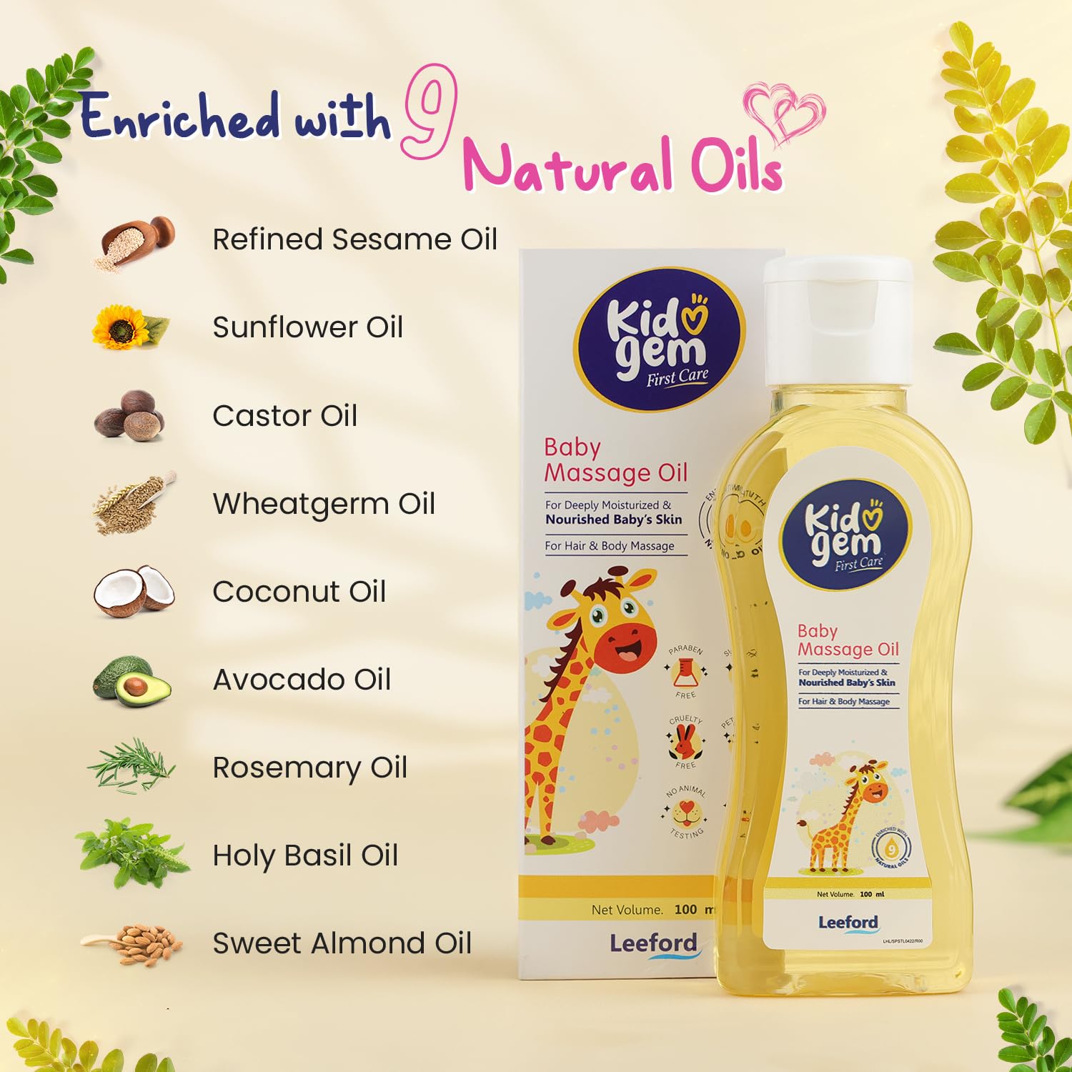 Leeford Kidogem Baby Massage Oil 100ml