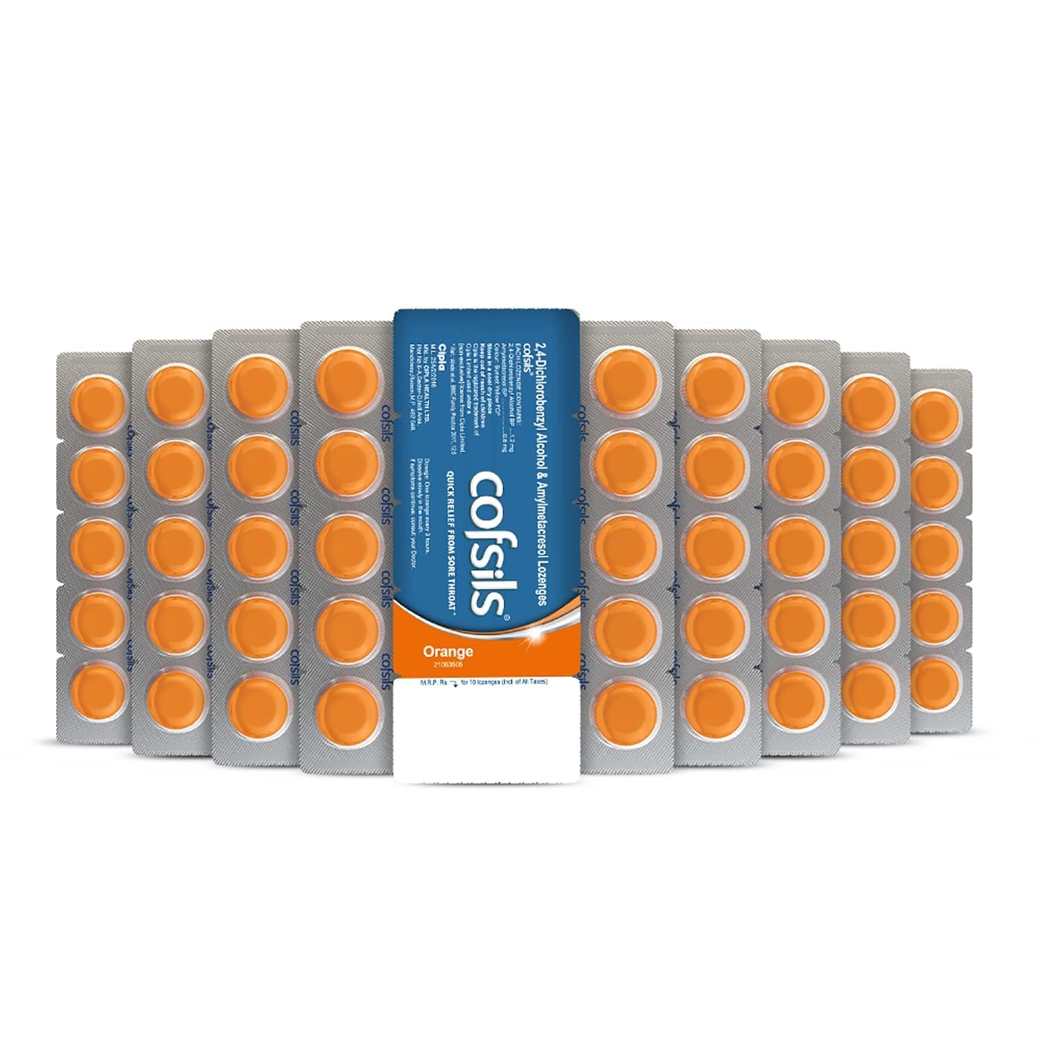 Cipla Cofsils Flavor Orange 10 X 10 Lozenges