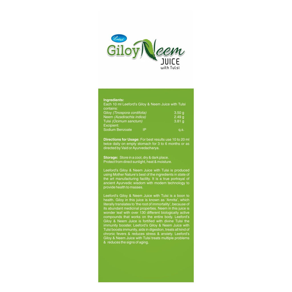 Leeford Ayurvedic Geofit Giloy Neem Juice With Tulsi 500ml