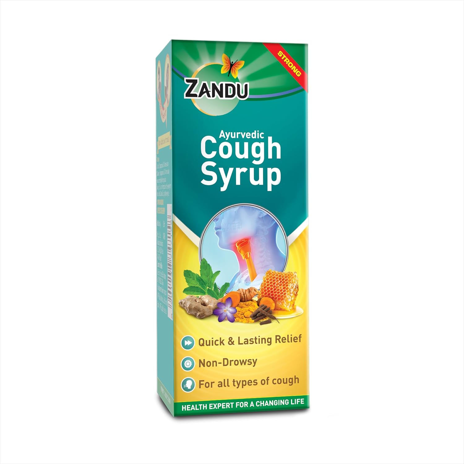 Zandu Ayurvedic Cough Non Drowsy Liquid Syrup