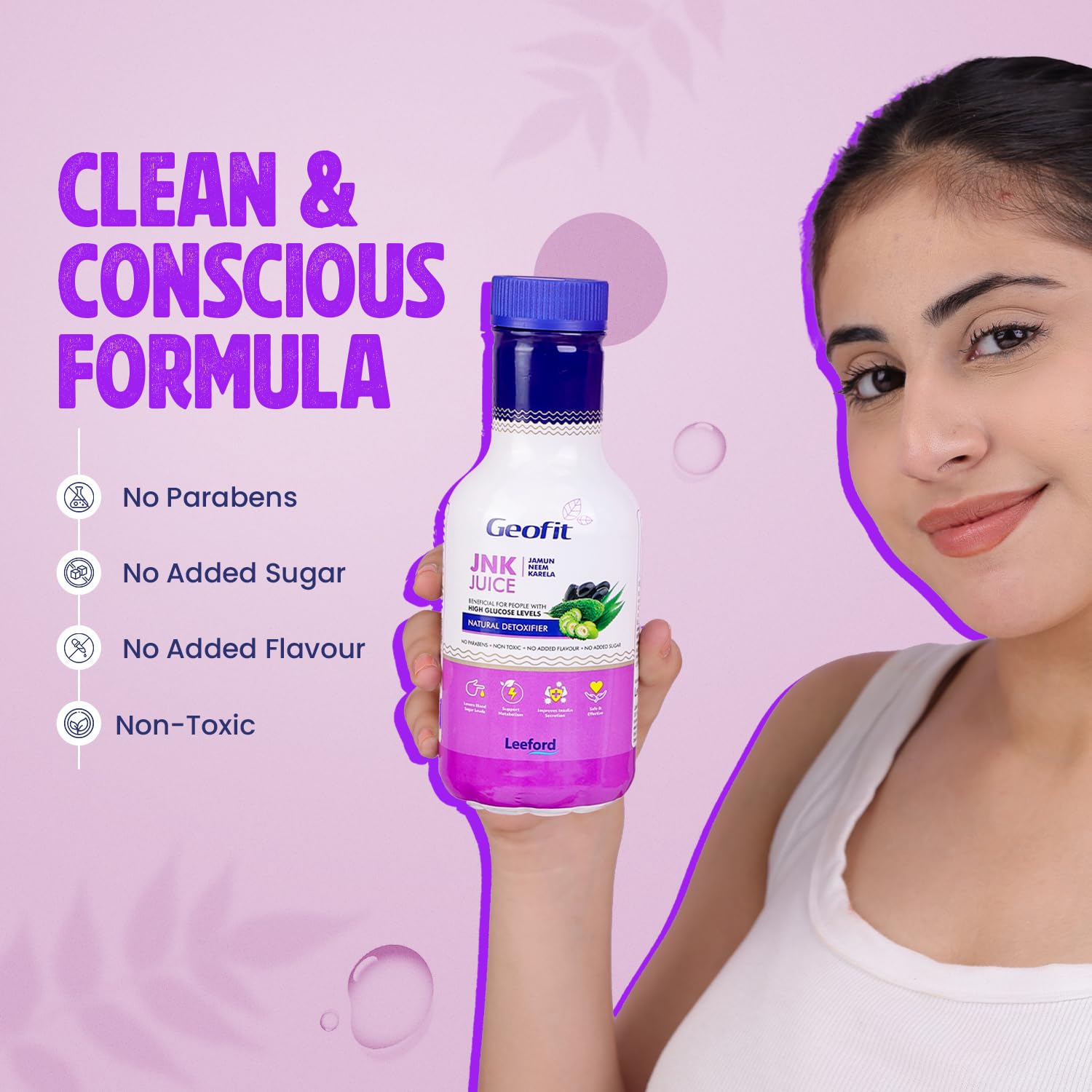 Leeford Ayurvedic Geofit Jamun Neem Karela Juice 500ml