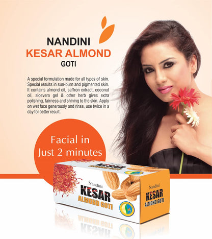 Nandini Ayurvedic Kesar & Almond Goti Facial Soap 25 G