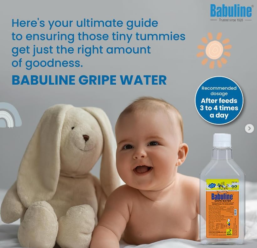 Babuline Pharma Ayurvedisches Babuline Baby Gripe Wasser zur Schmerzlinderung bei Babykoliken