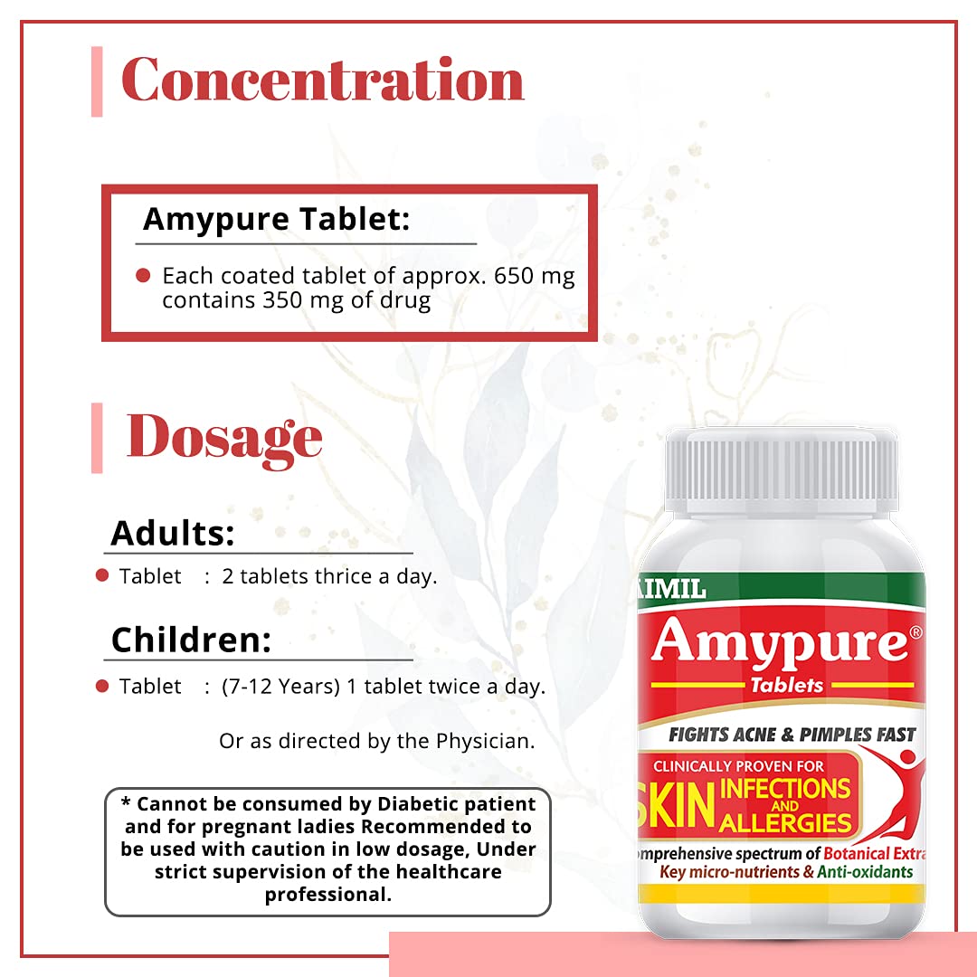 Aimil Ayurvedic Amypure Blood Purifier Tablets & Syrup