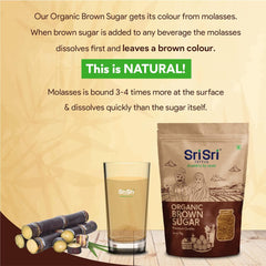 Sri Sri Tattva Organic Brown Natural Refined Cane Sugar Prime Rich in Minerals Sugar 1kg