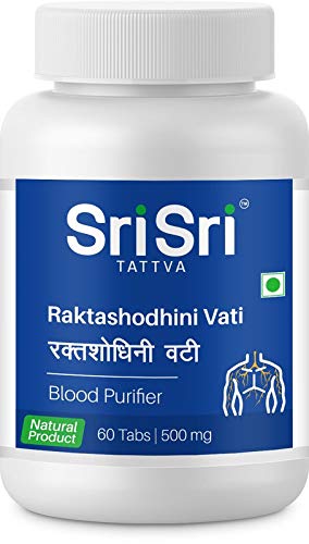 Sri Sri Tattva Ayurvedic Raktashodhini Vati 500mg Blood Purifier 60 Tablets