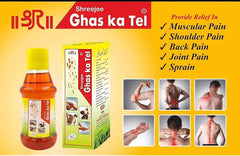 Shreejee Ghas Ka Tel Ayurvedic Winter Green Oil For Joint Pain,Muscle Ache Herbal Oil