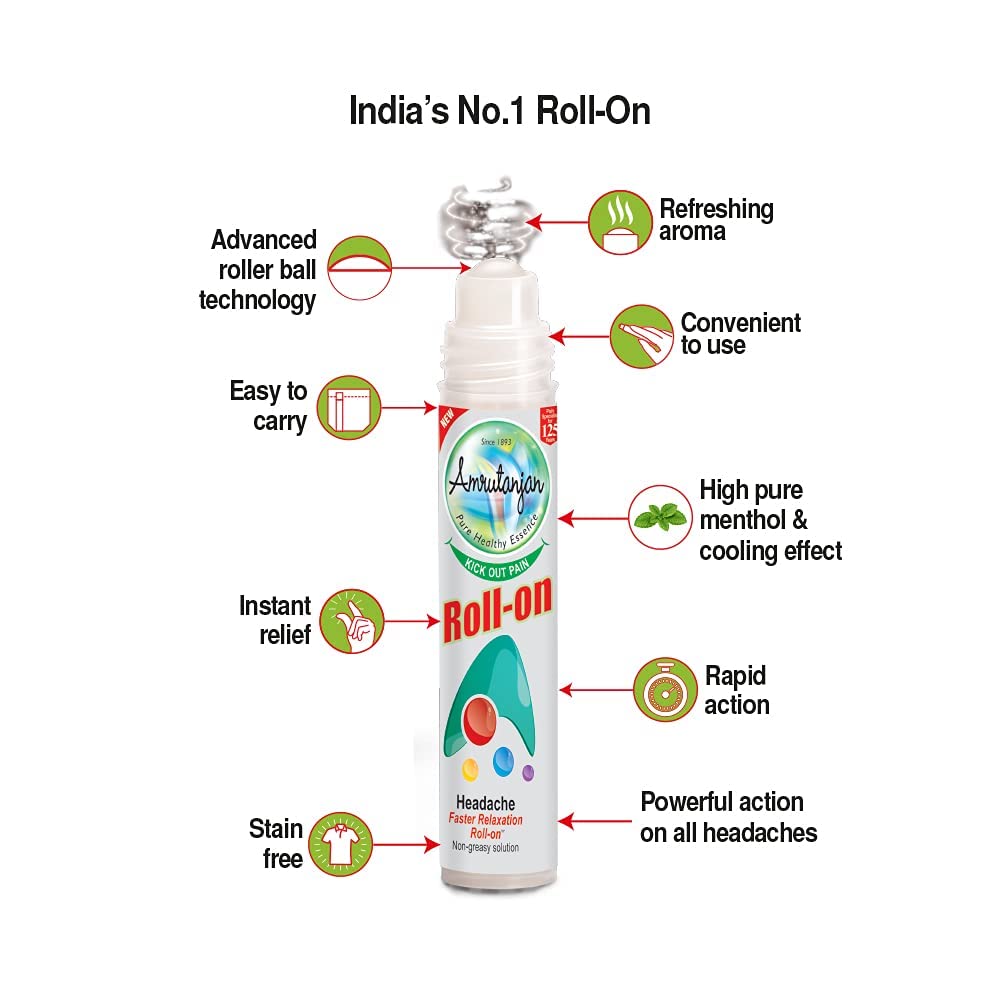 Amrutanjan Health Care Amrutanjan Ayurvedic Back Pain Roll On & Balm