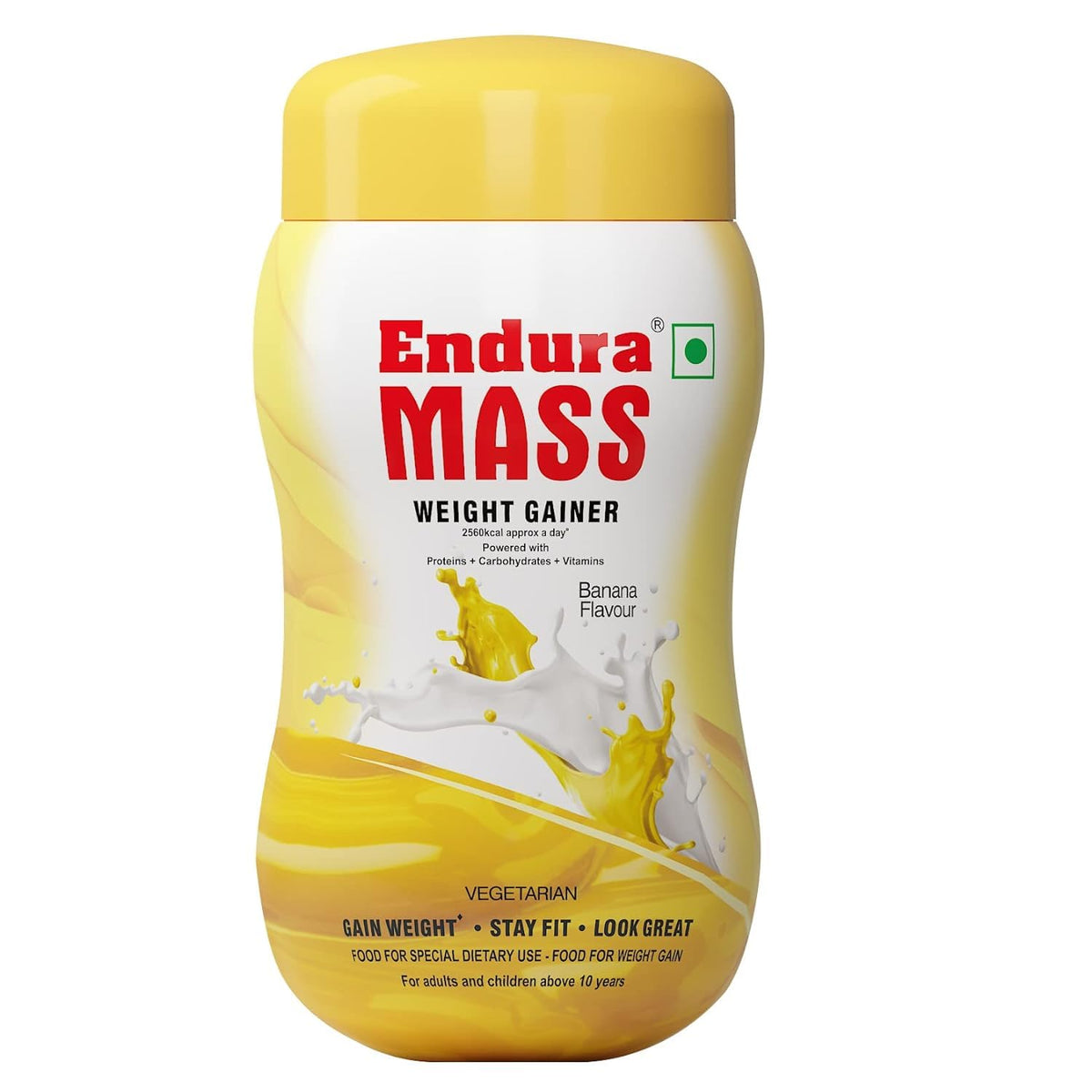 Endura Mass Ayurvedischer Weight Gainer, Pulver mit Banane, Schokolade und Vanillegeschmack