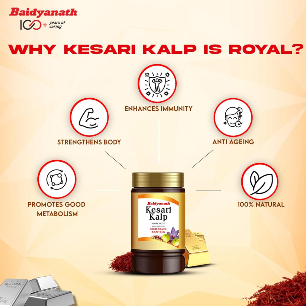 Baidyanath Ayurveda Kesari Kalp Royal Chyawanprash für Immunität, Vitalität und Stärke