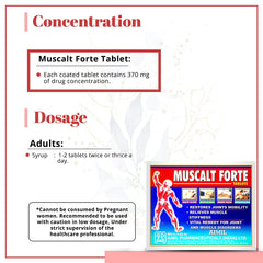 Aimil Ayurvedic Muscalt Fort Joint Wellness Reduces Pain Tablet,Oil Spray,Ointment & Syrup