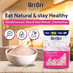 Sri Sri Tattva Rock Salt Saindhava Lavana Fine Grain,Free Flow 1 kg