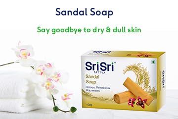 Sri Sri Tattva Sandal Soap Relaxes,Refreshes & Rejuvenates The Skin 100gm