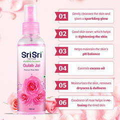 Sri Sri Tattva Gulab Jal Cleanses & Refreshes the Skin Premium Rose Water Spray 100ml