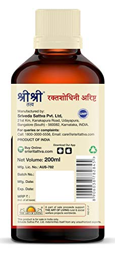 Sri Sri Tattva Ayurvedic Raktashodhini Arishta Syrup 200ml