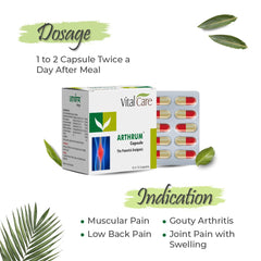 Vital Care Ayurvedic Arthrum Plus The Powerful Analgesic Capsule,Oil and Ointment