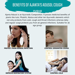 Ajanta's Adusol Ayurvedic Adusol Cough Prevent Cold Wet Dry Cough Good For Kids & Adults Syrup