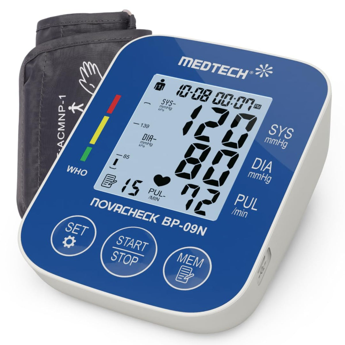 Medtech Automatic Digital BP Machine Blood Pressure Monitor BP09N (with backlight)