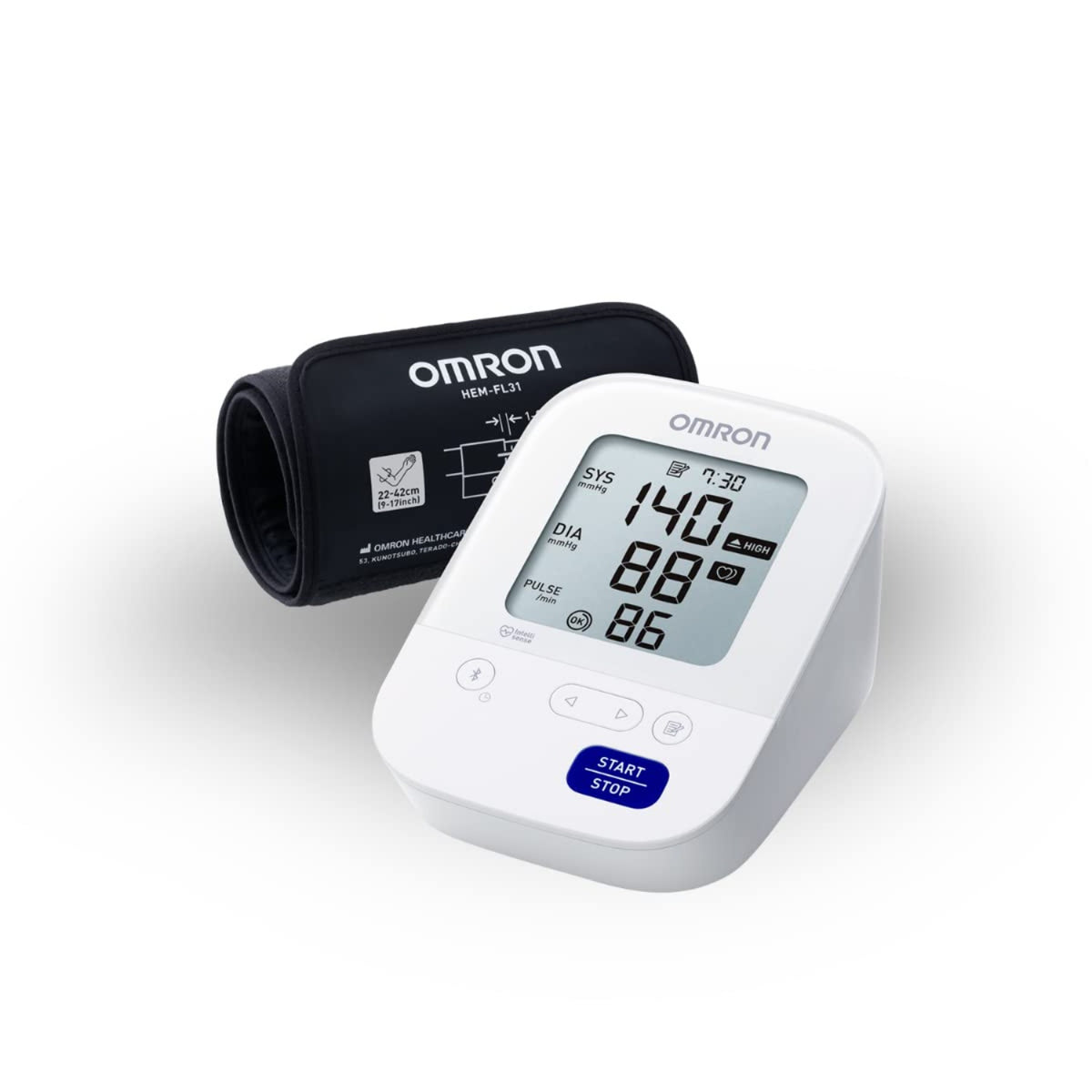Omron HEM 7156 T Digitales Blutdruckmessgerät mit 360°-Genauigkeit, Intelli Wrap-Manschette für alle Armgrößen, genaue Messungen und Bluetooth-Konnektivität