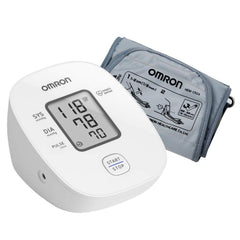 Omron HEM 7121J Vollautomatisches digitales Blutdruckmessgerät mit Intellisense-Technologie und Anleitung zum Anlegen der Manschette für genaueste Messungen (weiß)