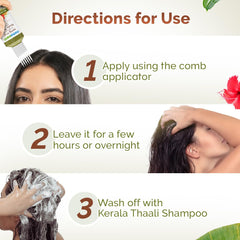 Mamaearth Kerala Thaali Hair Oil with Hibiscus,Bhringraj,Methi Dana & Amla for Thick & Long Hair 150ml