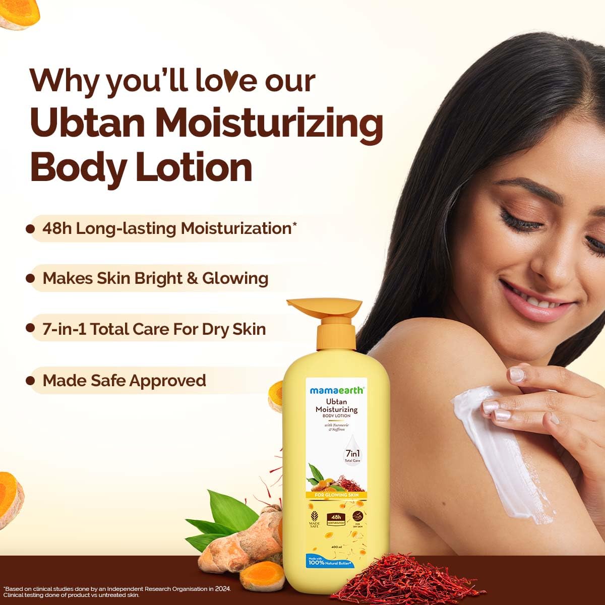 Mamaearth Mamaearth Ubtan Moisturizing Body Lotion with Turmeric & Saffron