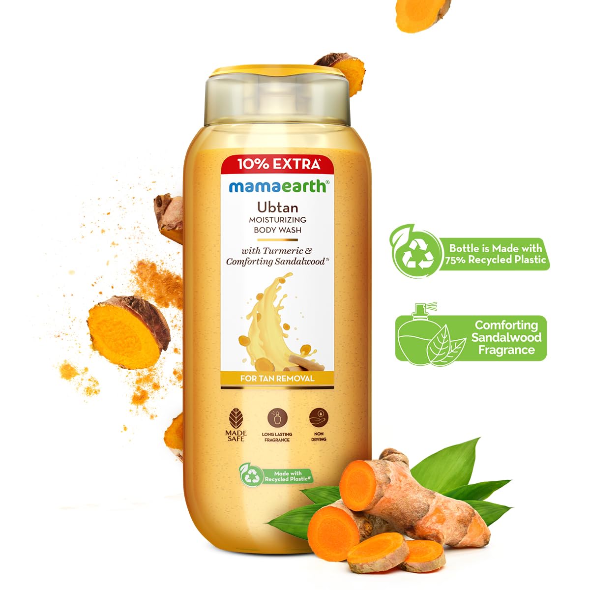 Mamaearth Ubtan Moisturizing Body Wash with Turmeric & Saffron 250ml