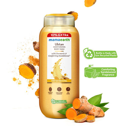 Mamaearth Ubtan Moisturizing Body Wash with Turmeric & Saffron 250ml