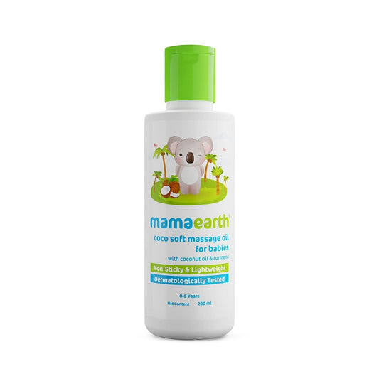 Mamaearth Coco Soft Massage Oil with Coconut & Turmeric Oil for Babies 200ml