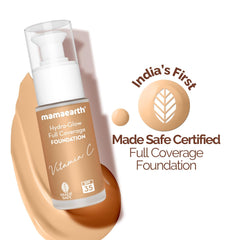 Mamaearth Hydra Glow Full Coverage Foundation With Vitamin C & Turmeric 30ml