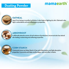 Mamaearth Dusting Powder with Organic Oatmeal and Arrowroot Powder for Babies 150g & 300g