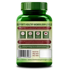 Himalayan Organics Plant-Based Iron Supplement With Folate Improved Hemoglobin & Oxygen Capacity Stomach Friendly Boost Energy 60 Vegetarian Capsules