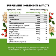 Himalayan Organics Glucosamine For Bone,Joint & Cartilage Support 120 Vegetarian Tablets