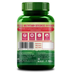 Himalayan Organics Whole Food Multivitamin für Frauen, natürliche Vitamine und Mineralien, 60 vegetarische Kapseln