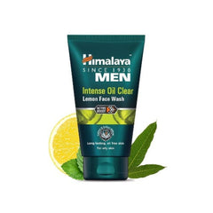 Himalaya Herbal Ayurvedic Personal Care Men Intense Oil Clear Lemon Long Lasting,Oil Free Skin Face Wash Liquid