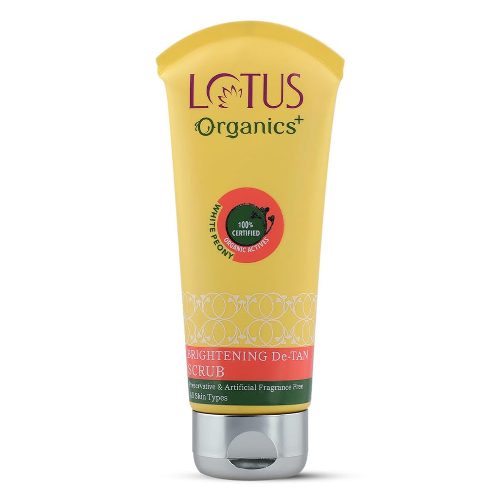 Lotus Organics+ Cosmetics Brightening De Tan Face Scrub 100g