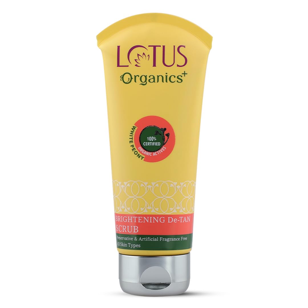 Lotus Organics+ Cosmetics Brightening De Tan Face Scrub 100g