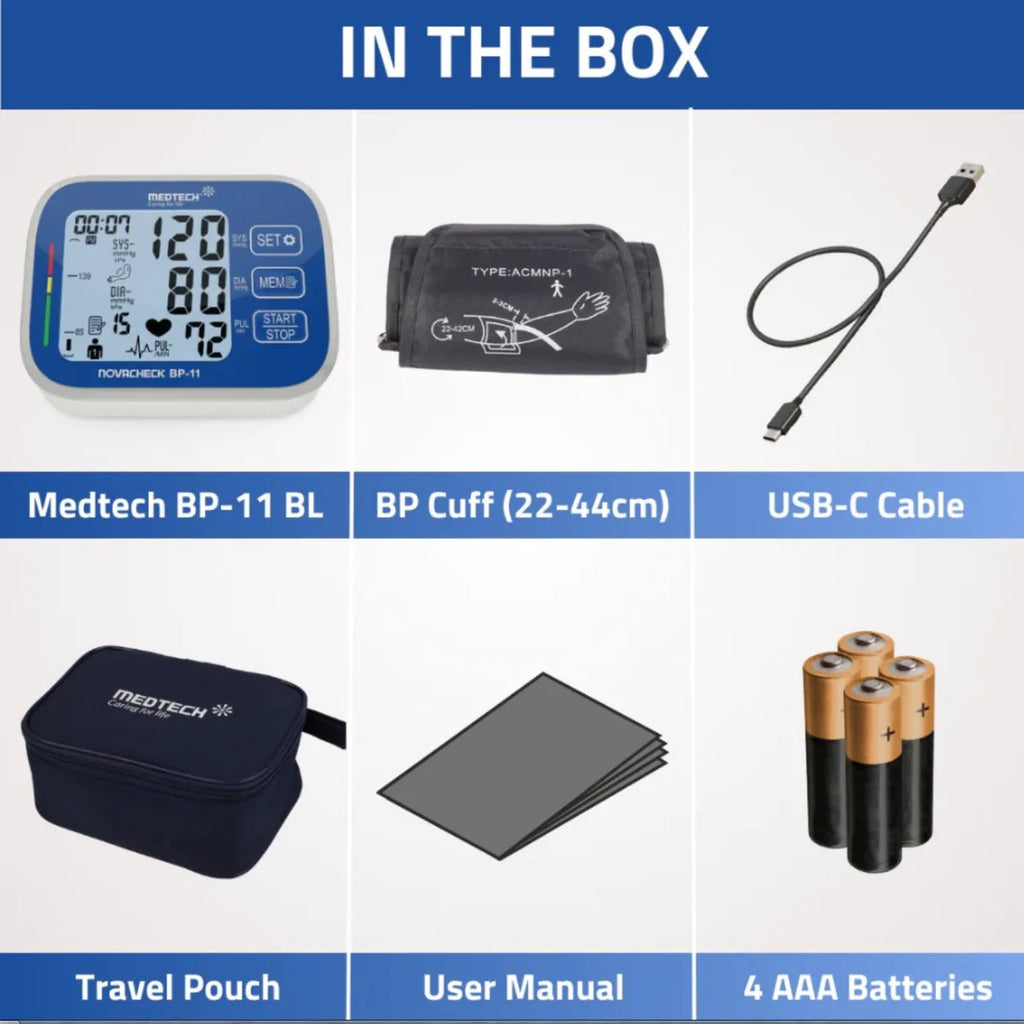 Medtech Automatic Digital BP Machine Blood Pressure Monitor BP11 (with backlight)