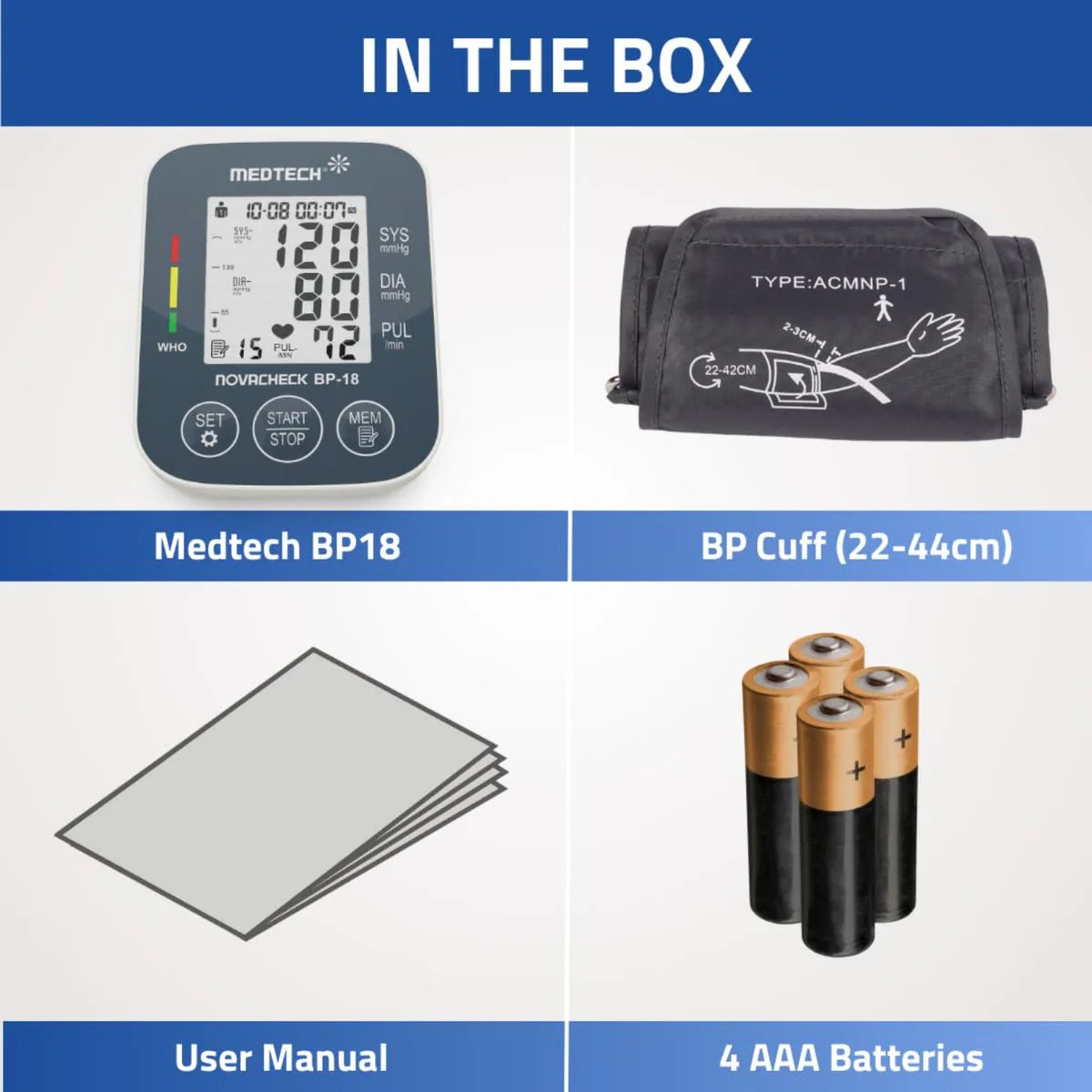 Medtech Automatic Digital BP Machine Blood Pressure Monitor BP18